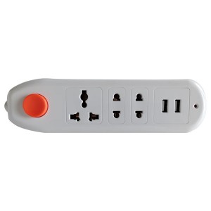 Bottom price 4 Gang Plug Socket - Universal Power Strip with 2 USB Port and 3 Outlet Electrical Extension Socket – S.W ELECTRIC