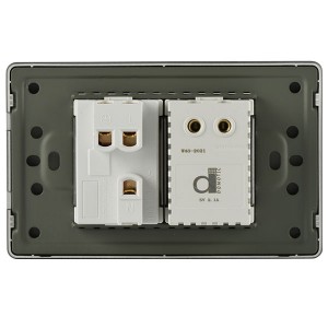 Smart Home Switch Socket Wall 3Pin Universal Plug with 2USB Outlet 9V 2A