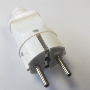 2 Round Pin Germany Plug 16A White Color