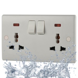 Multi Function Electric Switched Deign Two Position Switch 3 Pins Wall Socket with and Indicator Light